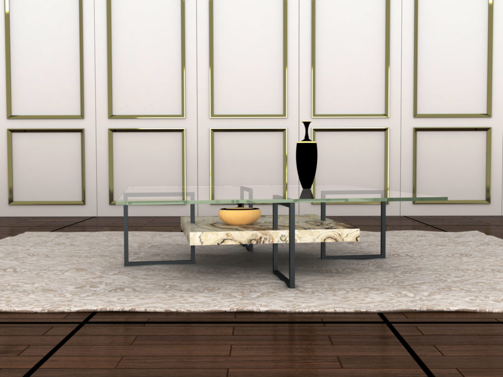 Mesa de diseño para salón -Palisandro Interiorismo